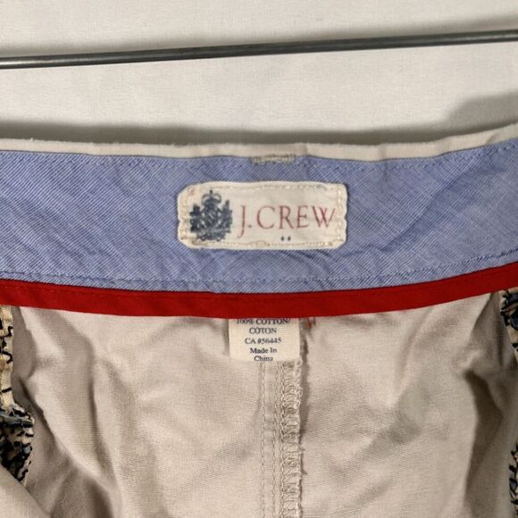 J. Crew Chino Shorts 38 Khaki Pockets Button Zip 10" Inseam 100% Cotton - Picture 6 of 11